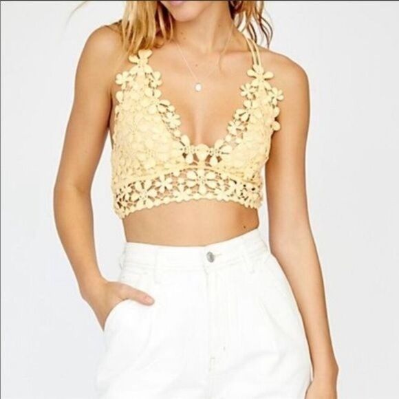 Free People Miss Dazie Bralette Buttery Yellow Size Small - Picture 6 of 7